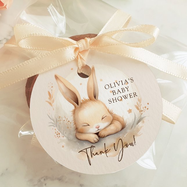 Slumber Bunny Baby Showdusche Gefallen Geschenk Ta Geschenkanhänger (Von Creator hochgeladen)