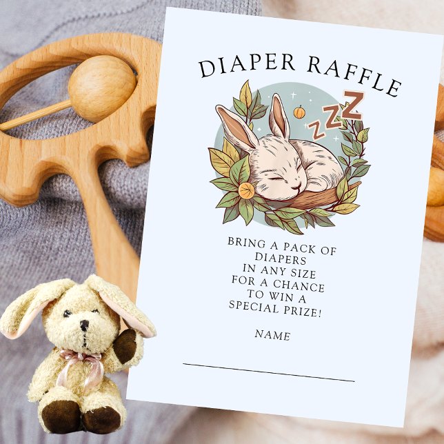 Slumber Bunny Diaper Raffle Begleitkarte (Von Creator hochgeladen)