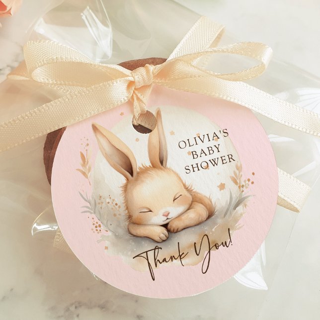 Slumber Bunny Girls Baby Dusche Gefallen Geschenkanhänger (Von Creator hochgeladen)