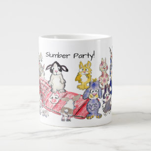 Slumber Party 21 Cartoon Kaninchen Große Kaffee Ta Jumbo-Tasse