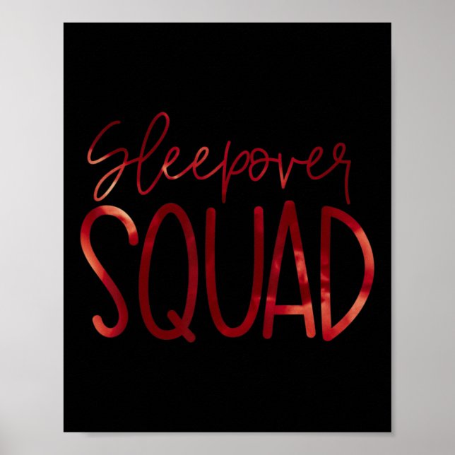Slumber Party Crew Sleepover Squad Pajama Hallowee Poster (Vorne)