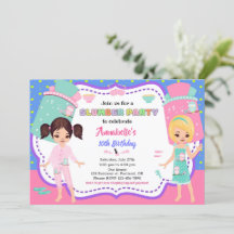 Slumber Party Einladung Sleepover Geburtstag laden