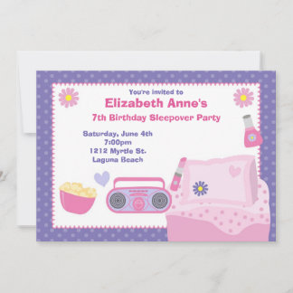 Slumber Party Geburtstag Einladung