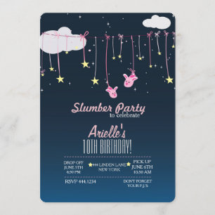 Slumber Party Geburtstag Einladungen