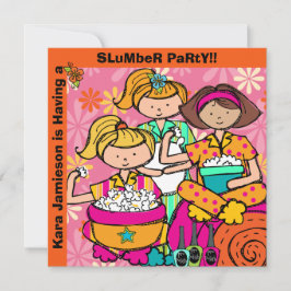 Slumber Party Geburtstag individuelle Einladungen