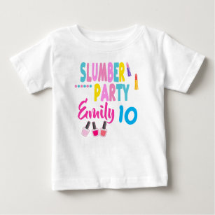 Slumber Party Geburtstagskind Mädchen Custom Sleep Baby T-shirt