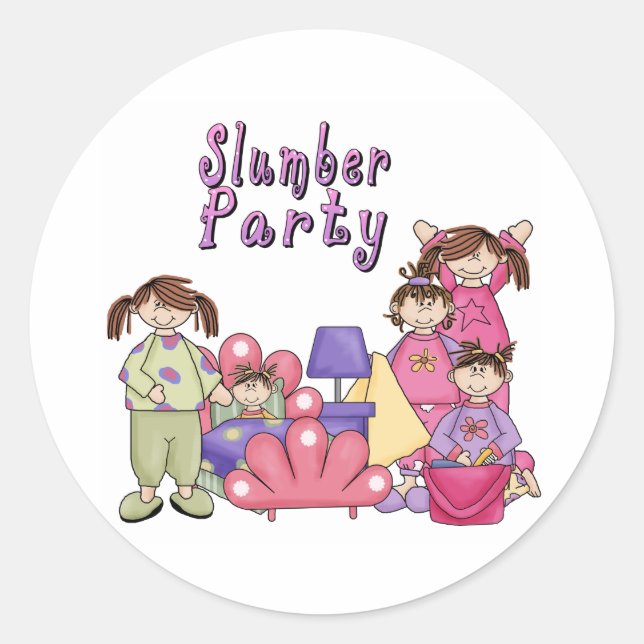 SLUMBER PARTY GIRLS RUNDER AUFKLEBER (Vorderseite)