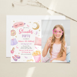 Slumber Party Sleepover Girl Wellness-Center Pink Einladung