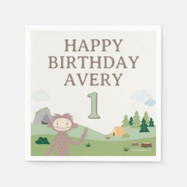 Slumberkins Bigfoot Birthday Serviette