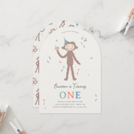 Slumberkins Bigfoot First Birthday Einladung