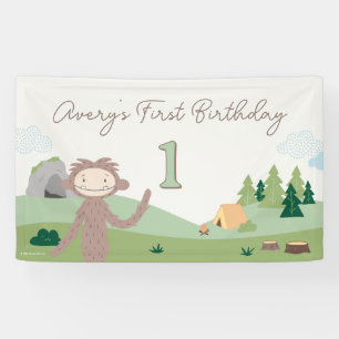 Slumberkins Bigfoot Geburtstagsgartenschild Banner