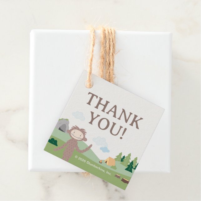 Slumberkins Bigfoot Thank You Geschenkanhänger (Beispiel)