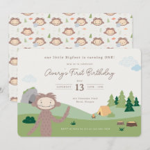 Slumberkins Bigfoot Woodland First Birthday