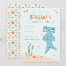 Slumberkins Hammerhai-Geburtstagsfeier Einladung