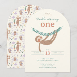 Slumberkins Sloth Birthday Party Einladung