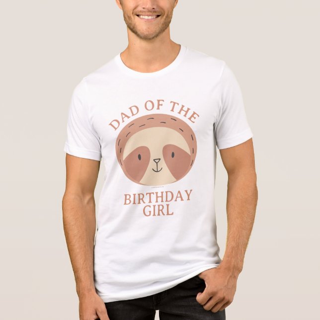 Slumberkins Sloth Dad of the Birthday Girl Tri-Blend Shirt (Vorderseite)