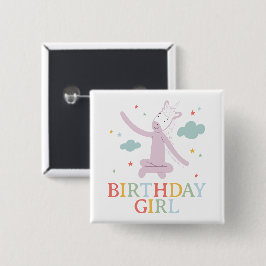 Slumberkins Unicorn Birthday Girl Button