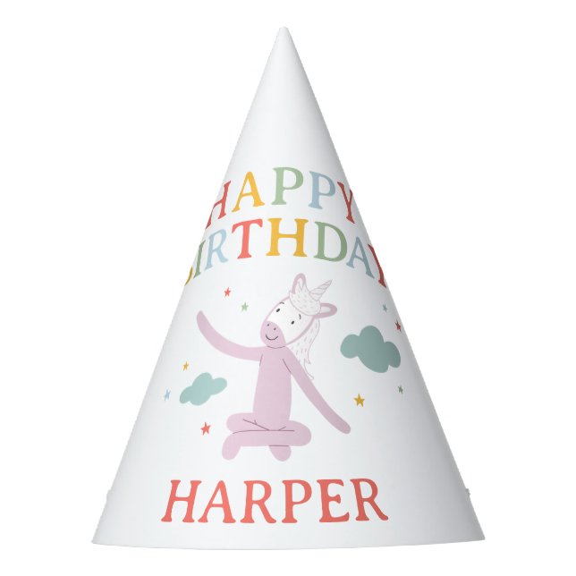 Slumberkins Unicorn Birthday Partyhütchen (Vorderseite)