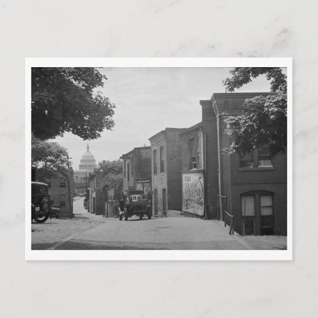 Slums in der Nähe der Hauptstadt, Washington, D.C. Postkarte (Vorderseite)