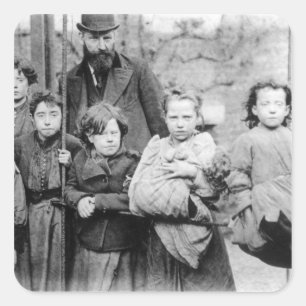 Slums London Quadratischer Aufkleber