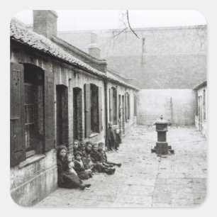 Slums London Quadratischer Aufkleber