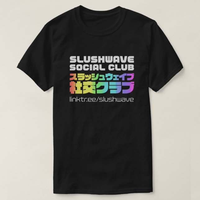 Slushwave Social Club Square auf dunklem LogoJr T-Shirt (Design vorne)