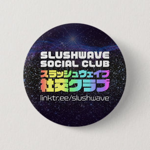 Slushwave Social Club Square Logo Button