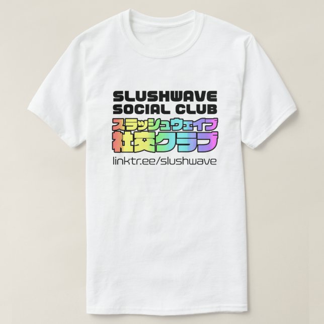 Slushwave Social Club Square on Light LogoJr T-Shirt (Design vorne)
