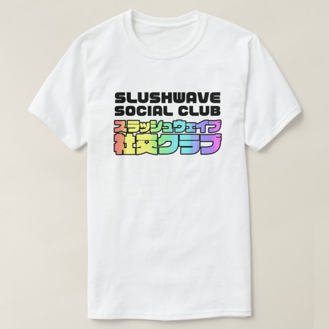 Slushwave Social Club Square on Light LogoJr T-Shirt (Design vorne)