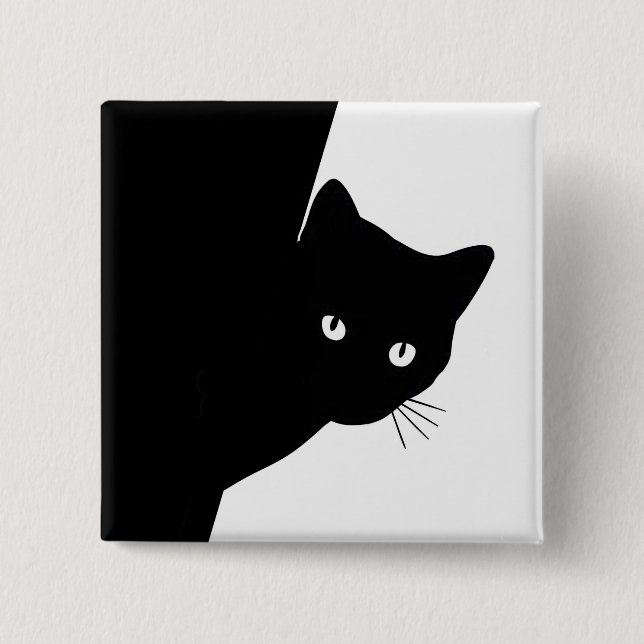 Sly Black Cat Button (Vorderseite)