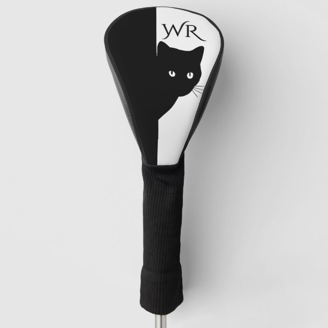 Sly Black Cat Initial Golf Headcover (Vorderseite)