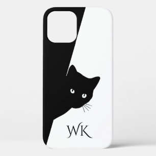 Sly Black Cat Monogram Case-Mate iPhone Hülle