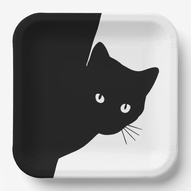Sly Black Cat Pappteller (Vorderseite)