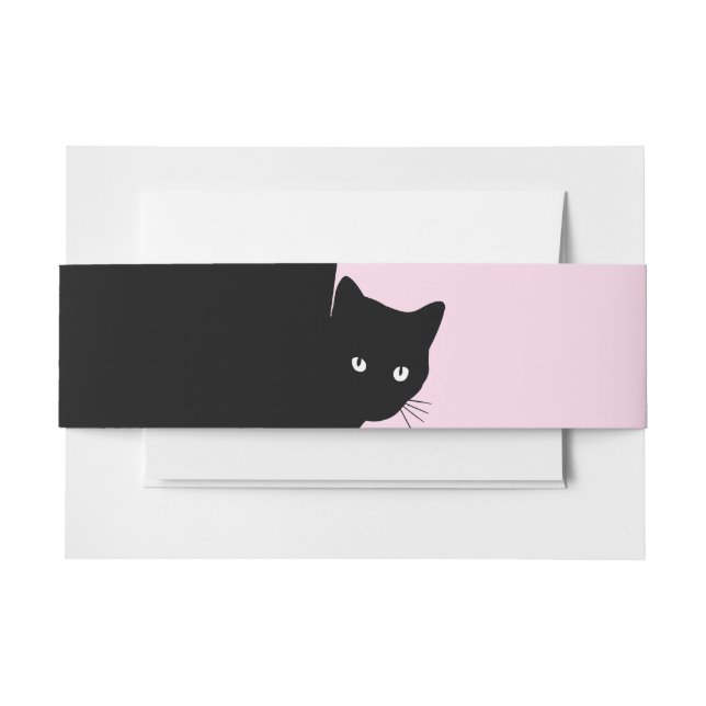 Sly Black Cat Pink Einladungsbanderole (Vorderseite Beispiel)