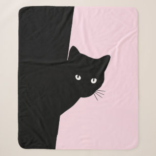 Sly Black Cat Pink Sherpadecke