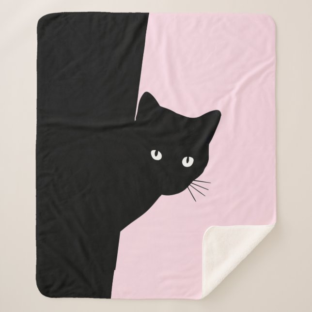 Sly Black Cat Pink Sherpadecke (Vorderseite)