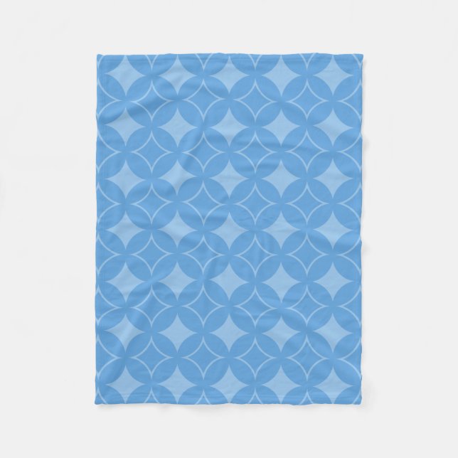 Sly blue shippo Muster Fleecedecke (Vorderseite)
