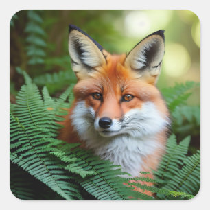 "Sly: Der Fuchs im Schatten" Quadratischer Aufkleber