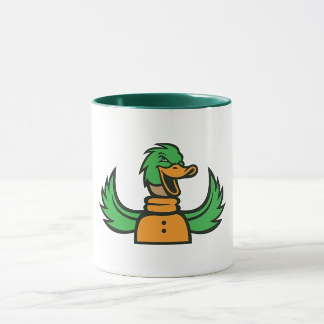 Sly Duck - spielerische und kühne Duck-Mascot-Tass Tasse (Zentrum)