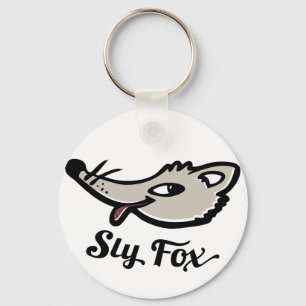 Sly fox mit der Zunge aus dem Schlüsselring Schlüsselanhänger
