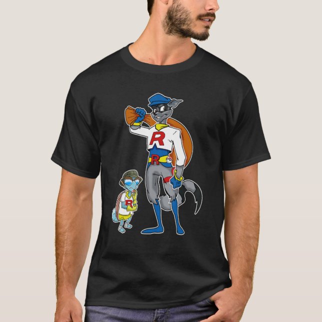 Sly Gang Team Rocket Kostüm Video Game Raccoon T T-Shirt (Vorderseite)