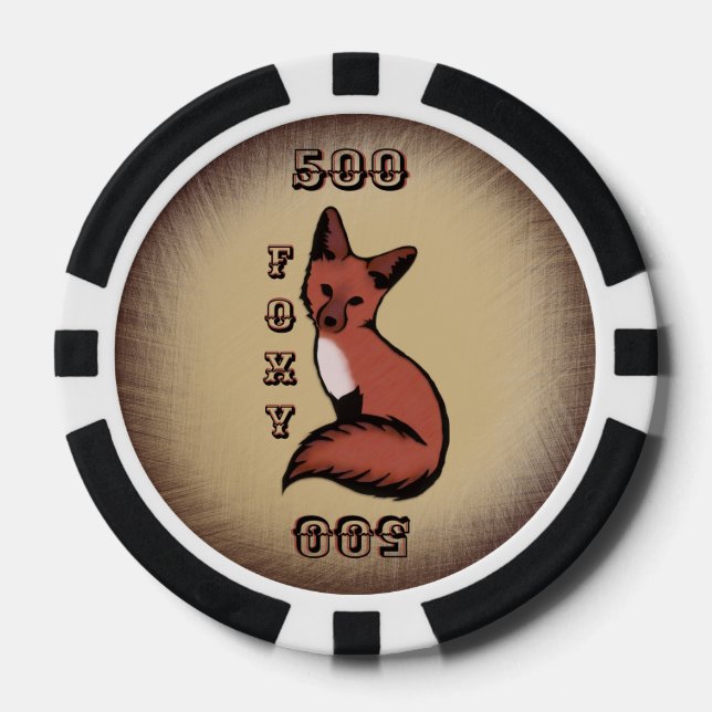 Sly Red Foxy Fox Pokerchips (Vorderseite)