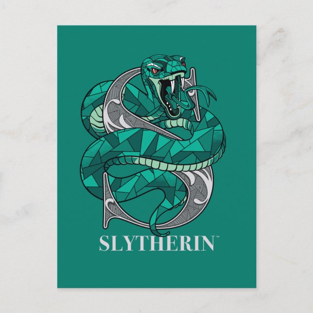 SLYTHERIN™ Crosshatched Emblem Einladungspostkarte (Vorderseite)