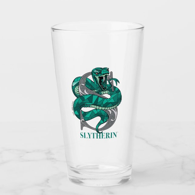 SLYTHERIN™ Crosshatched Emblem Glas (Vorderseite)
