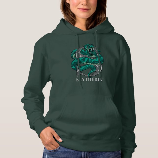 SLYTHERIN™ Crosshatched Emblem Hoodie (Vorderseite)