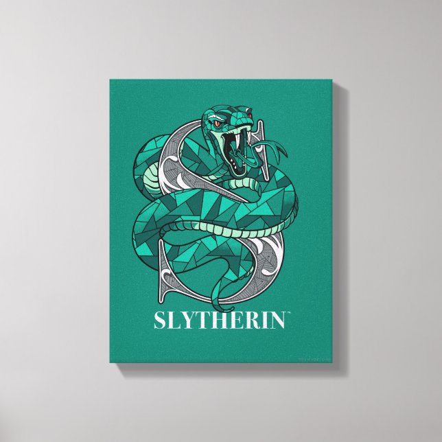 SLYTHERIN™ Crosshatched Emblem Leinwanddruck (Vorderseite)