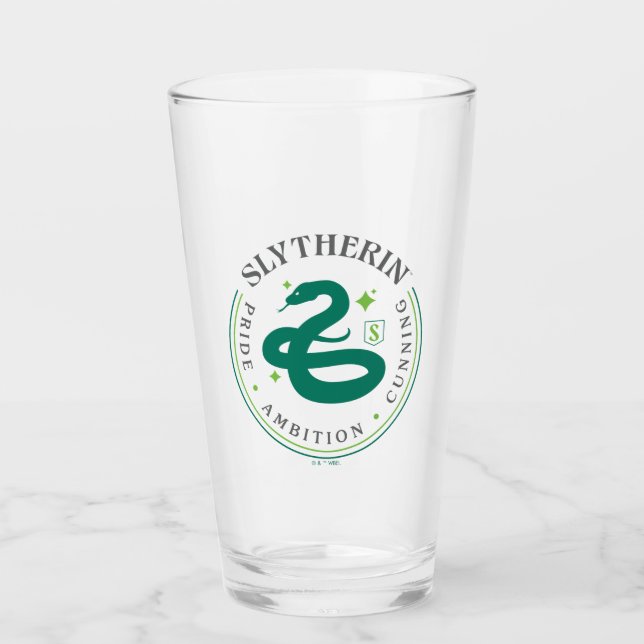 SLYTHERIN™ Green Snake House Pride Abzeichen Glas (Vorderseite)