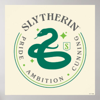 SLYTHERIN™ Green Snake House Pride Abzeichen Poster