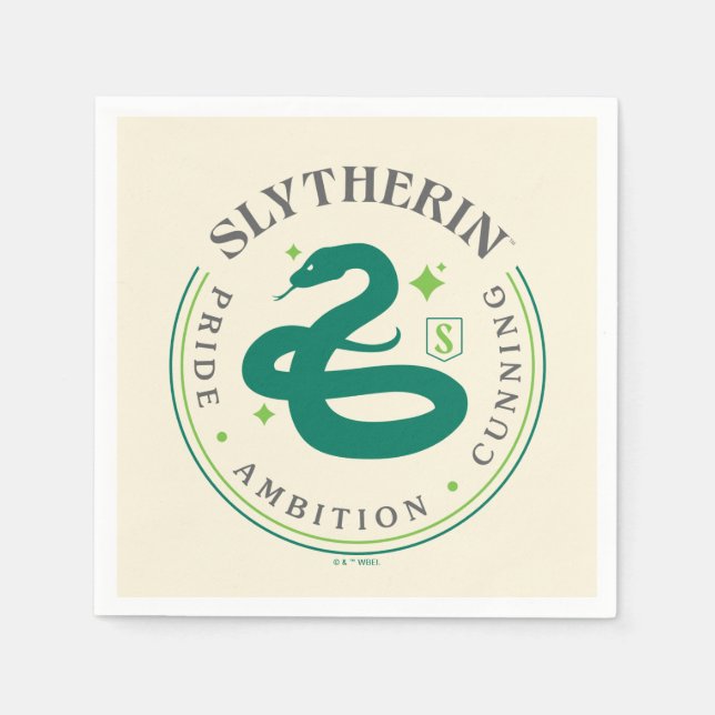 SLYTHERIN™ Green Snake House Pride Abzeichen Serviette (Vorderseite)