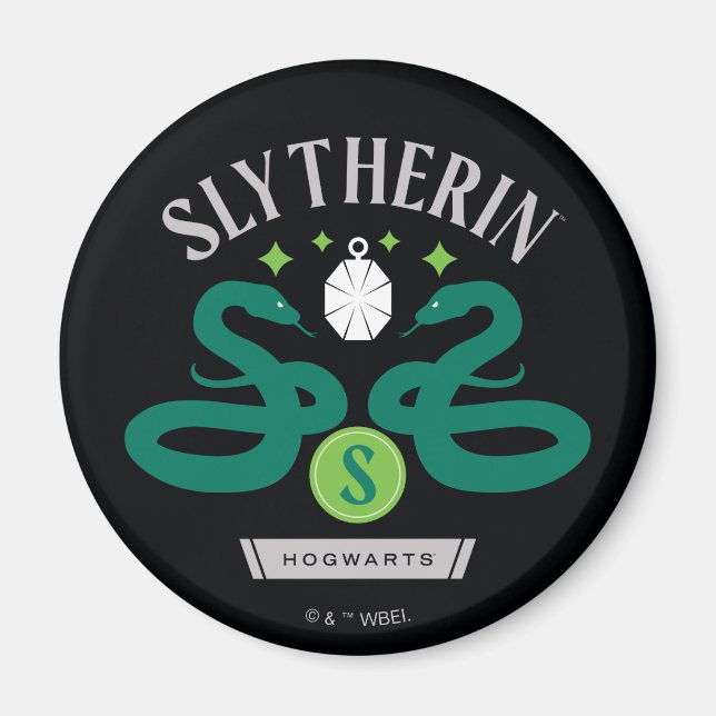 SLYTHERIN™ House Double Snake Locket Graphic Magnet (Vorne)